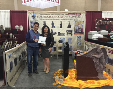 Haobo Stone attended ICCFA Funeral exhibition in USA in 2015