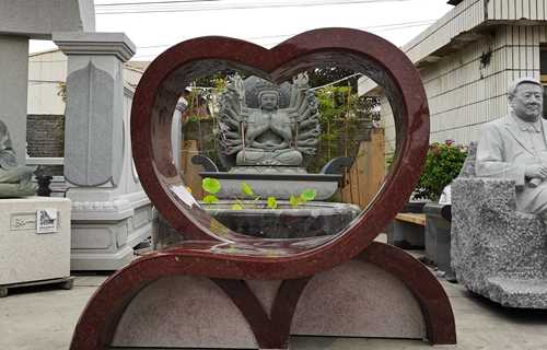 Haobo Stone New Design——Hollow Out Heart-Shaped Sculpture.
