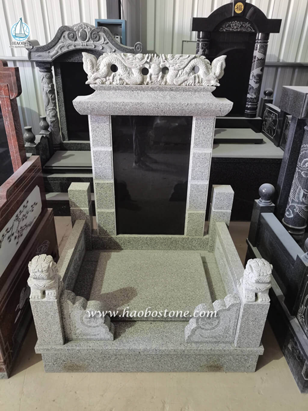 asian style cremation tombstone