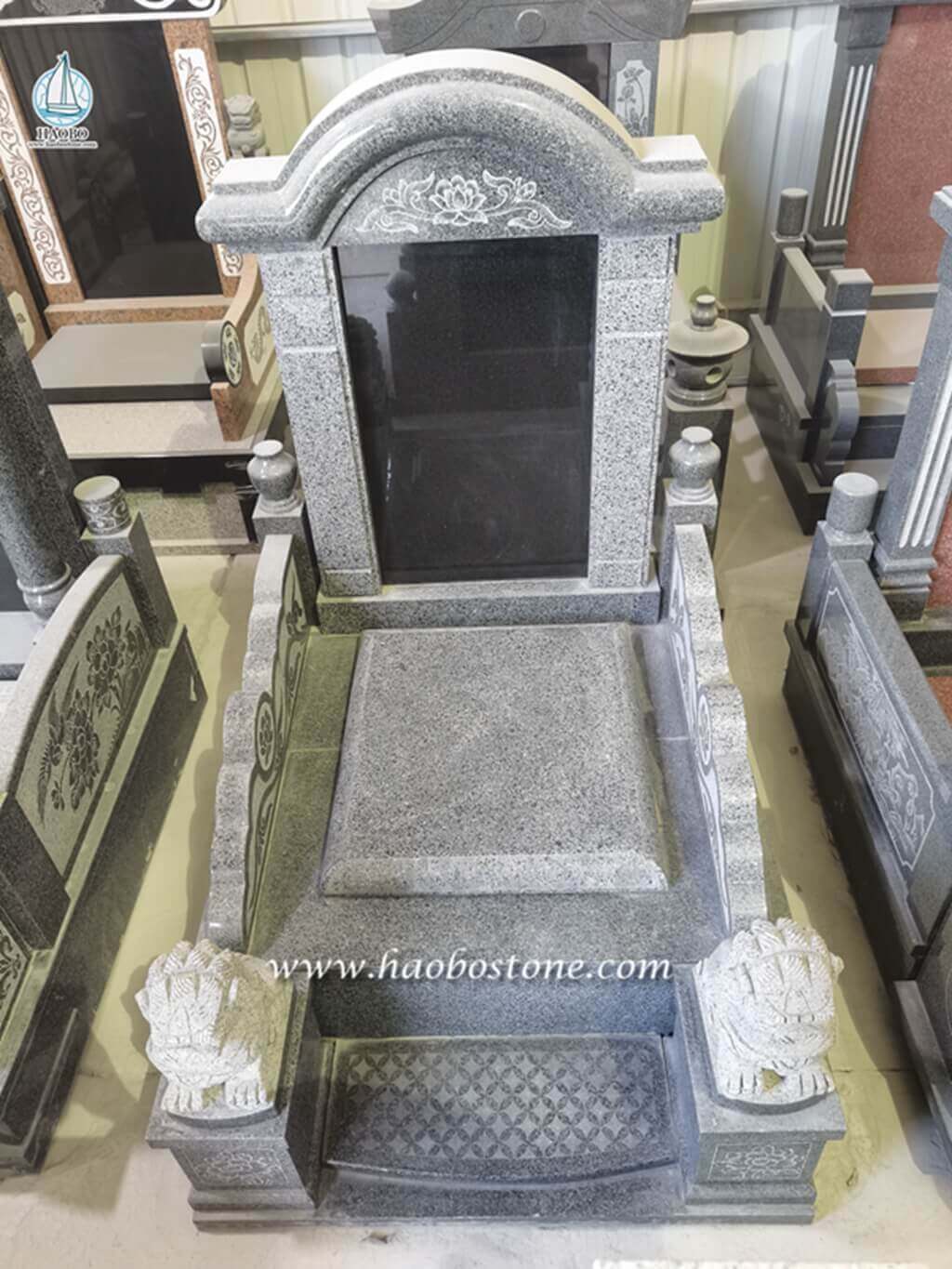 china grey granite gravestone