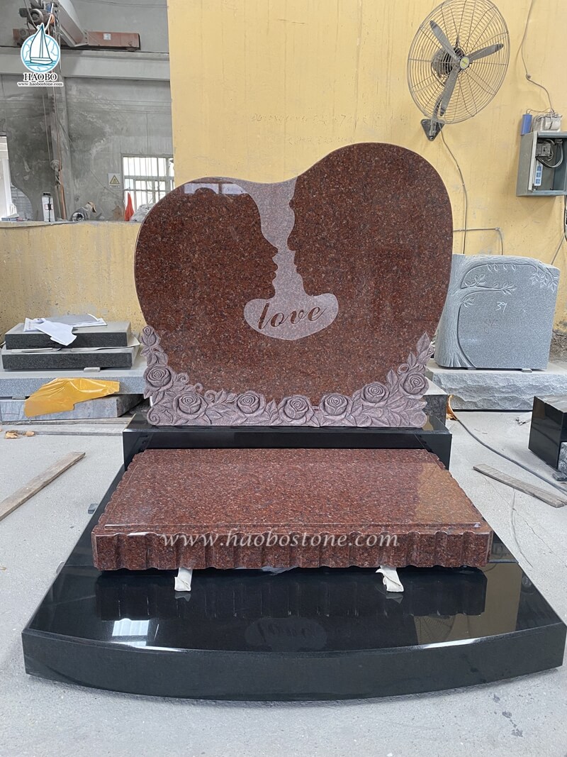 heart carved funeral tombstone