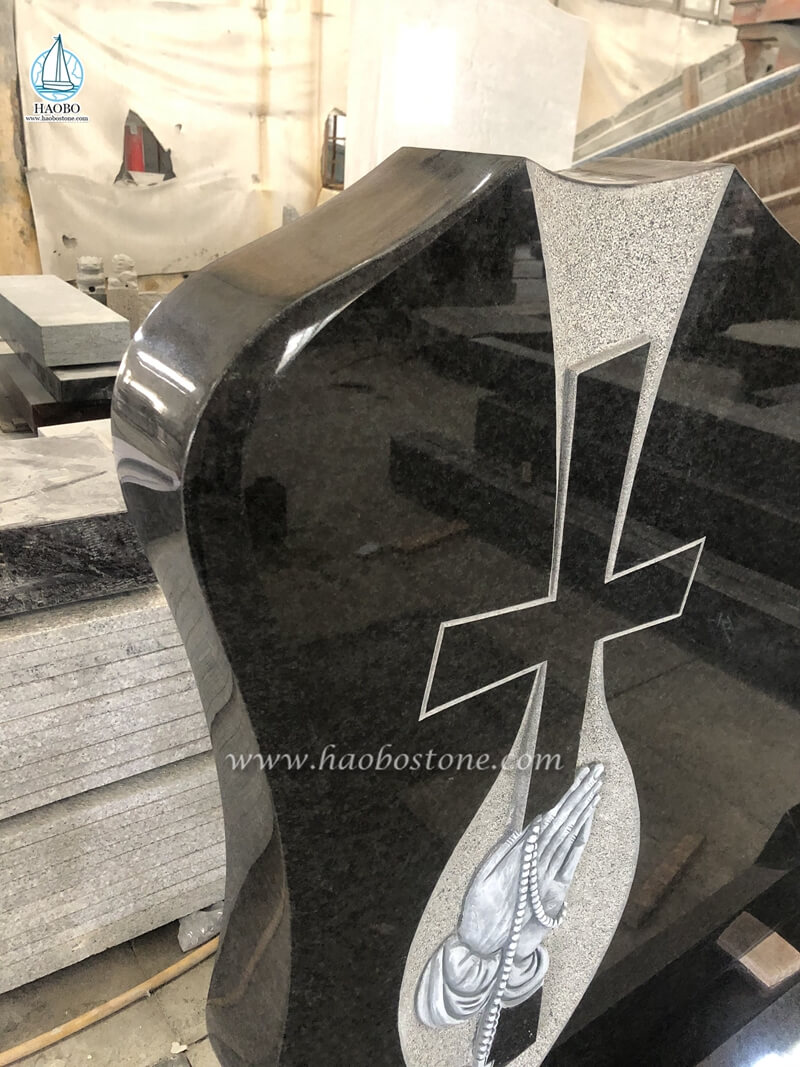 natural granite polished headstone