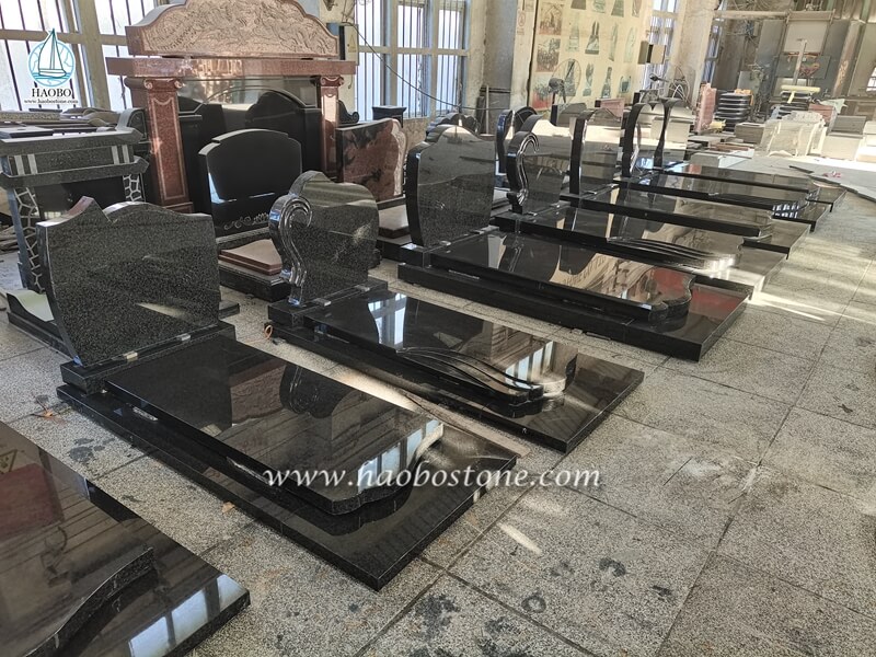 Black Granite Tombstone