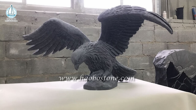 hand carved eagle carving