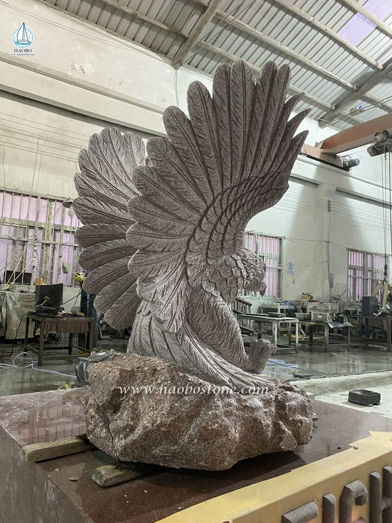 eagle stone statue carving