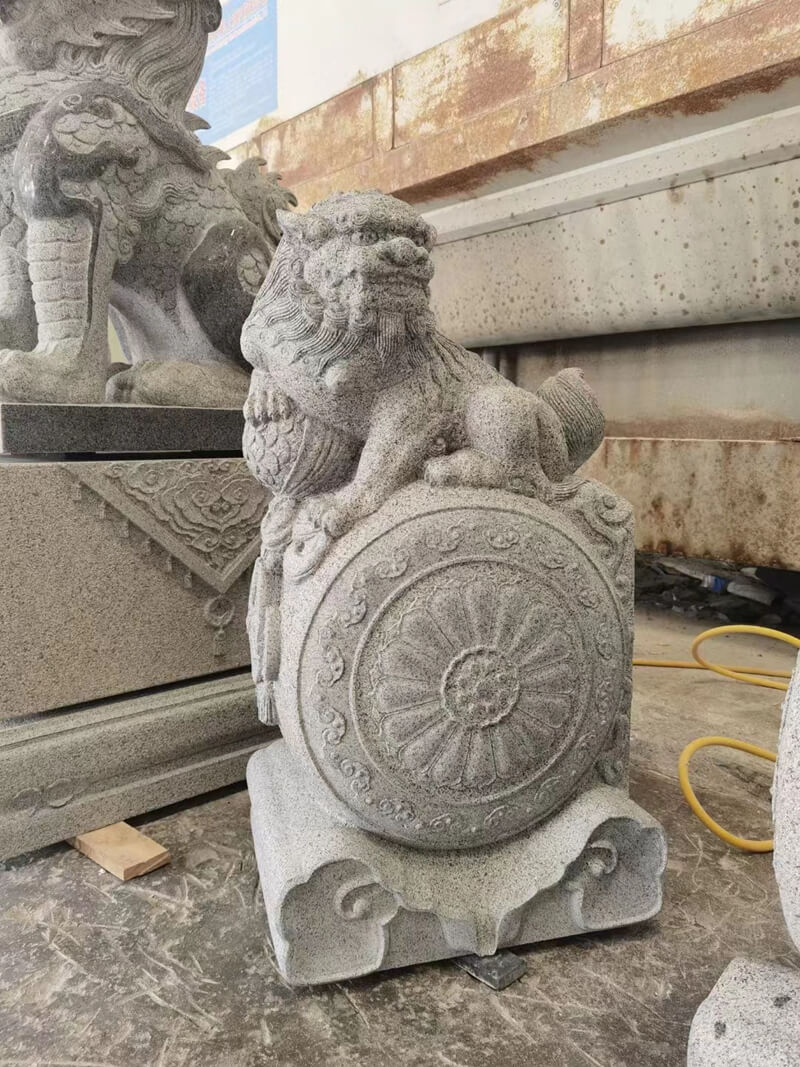 stone lion sculpture