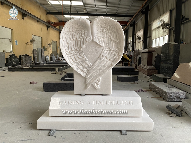 China White Marble Headstone