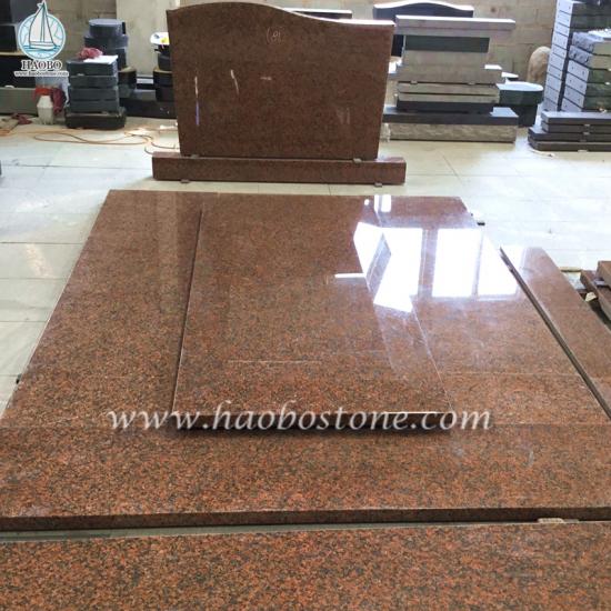 G562 Maple Red Granite Gravestone