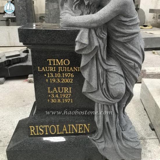 G654 Granite Angel Tombstone