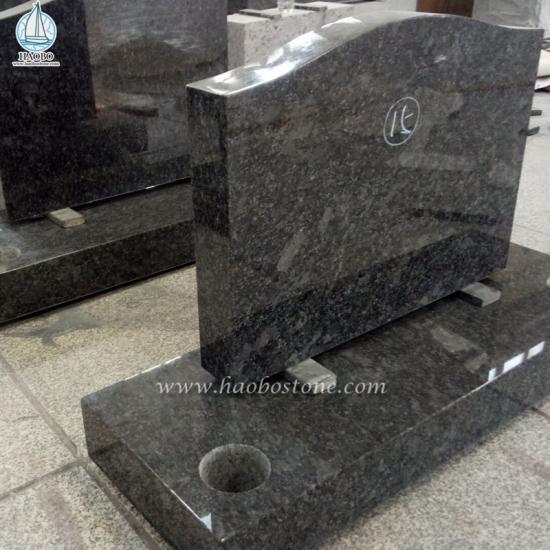 Steel Grey Granite Serp Top Gravestone