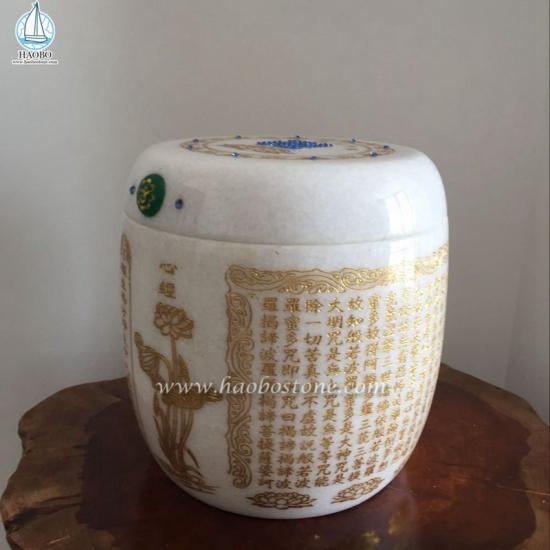 Jade Stone Carved Urn