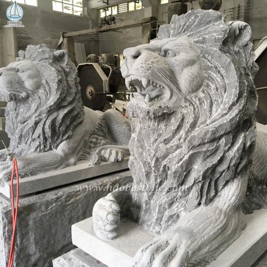 Granite Animal Lion Sculpture