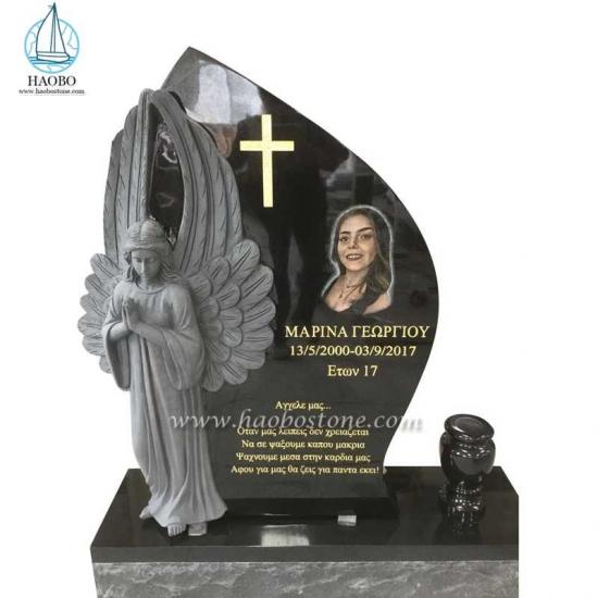 India Black Angel Tombstone