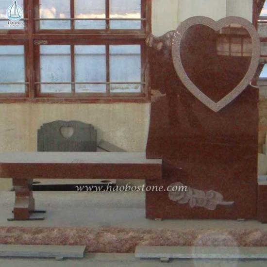 Red Granite Monument Bench