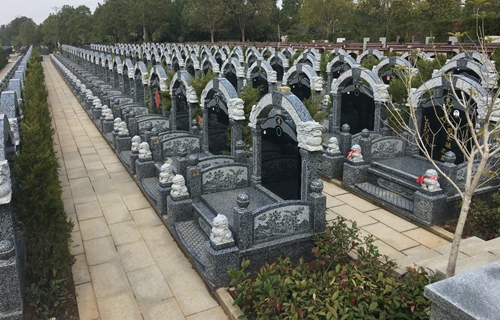 Asian style tombstones produced by Haobo Stone.